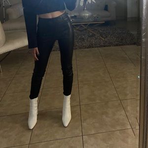 ZARA leather skinny pants